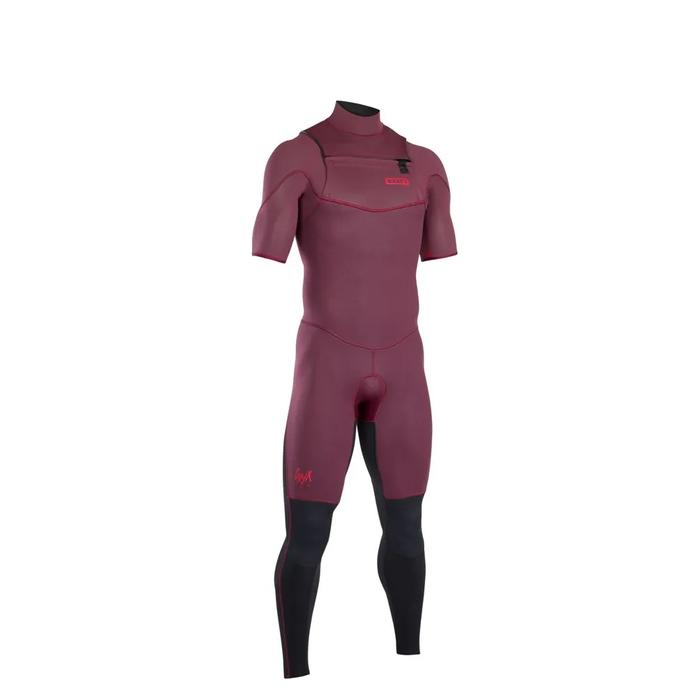 ION Neoprenanzug Onyx Element Steamer SS FZ DL 2/2 Herren Kurzarm Red/dark Grey 2019